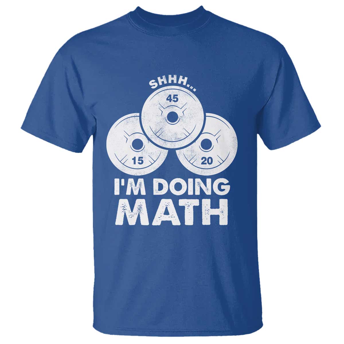 Funny Shhh I Am Doing Math Weightlifting Workout Training T Shirt - Wonder Print Shop