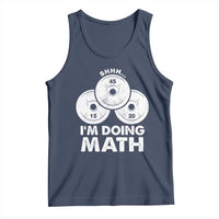 Funny Shhh I Am Doing Math Weightlifting Workout Training Tank Top - Wonder Print Shop