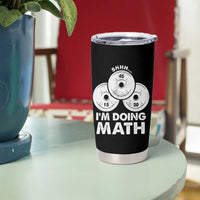 Funny Shhh I Am Doing Math Weightlifting Workout Training Tumbler Cup - Wonder Print Shop