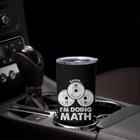 Funny Shhh I Am Doing Math Weightlifting Workout Training Tumbler Cup - Wonder Print Shop