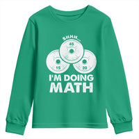 Funny Shhh I Am Doing Math Weightlifting Workout Training Youth Sweatshirt - Wonder Print Shop