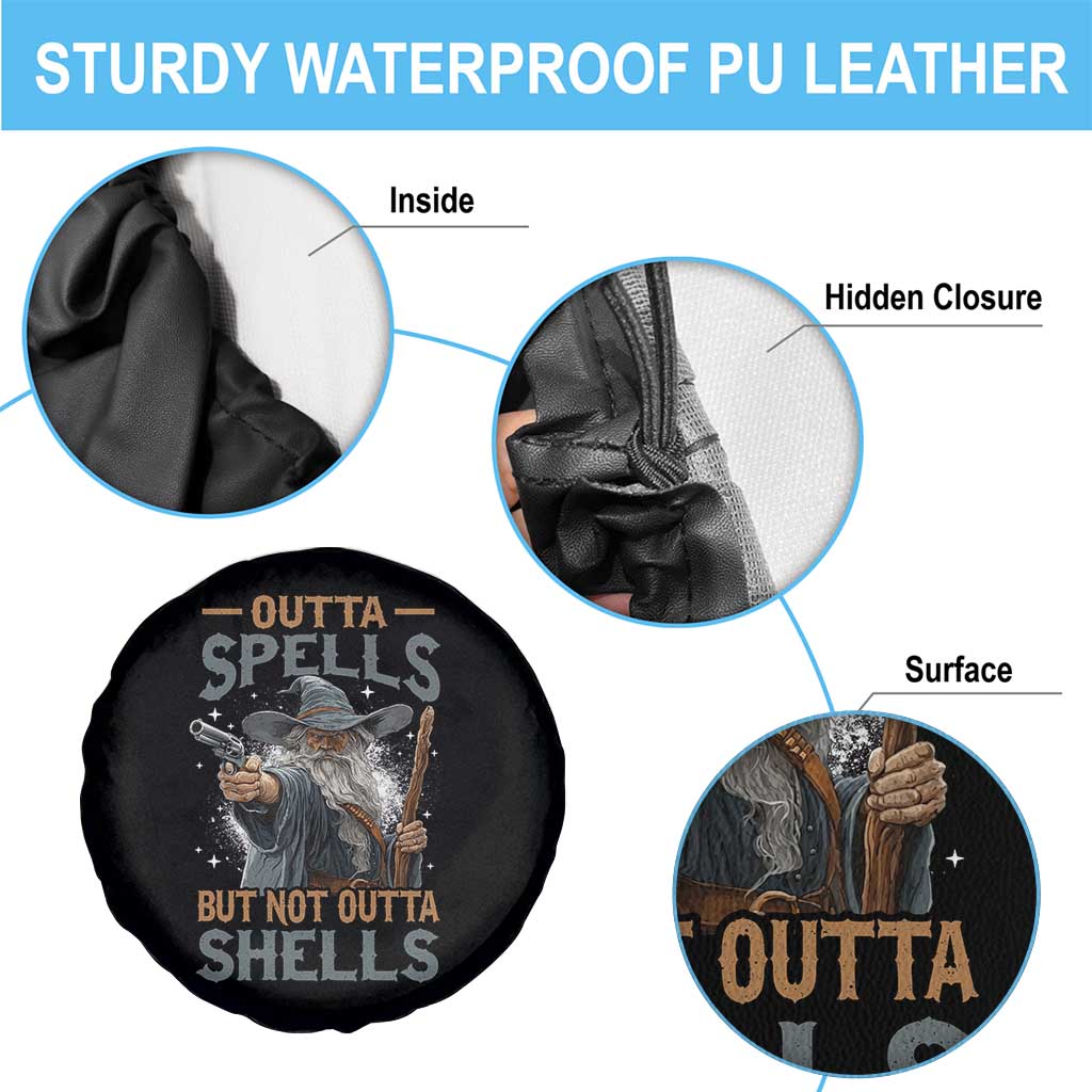 Outta Spells But Not Outta Shells Spare Tire Cover Funny Fantasy Meme - Wonder Print Shop