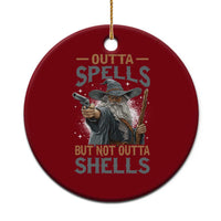 Outta Spells But Not Outta Shells Ceramic Ornament Funny Fantasy Meme - Wonder Print Shop