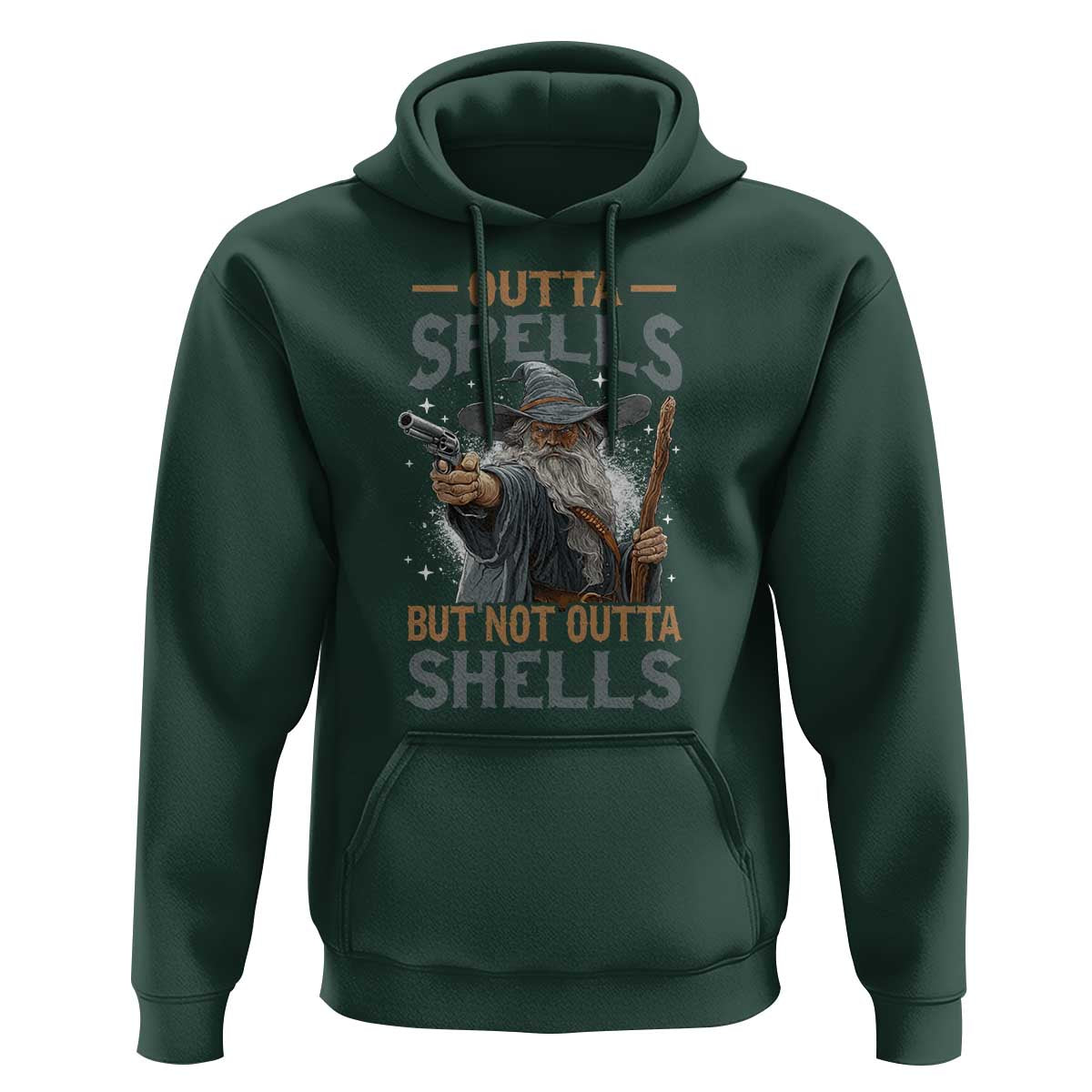 Outta Spells But Not Outta Shells Hoodie Funny Fantasy Meme - Wonder Print Shop