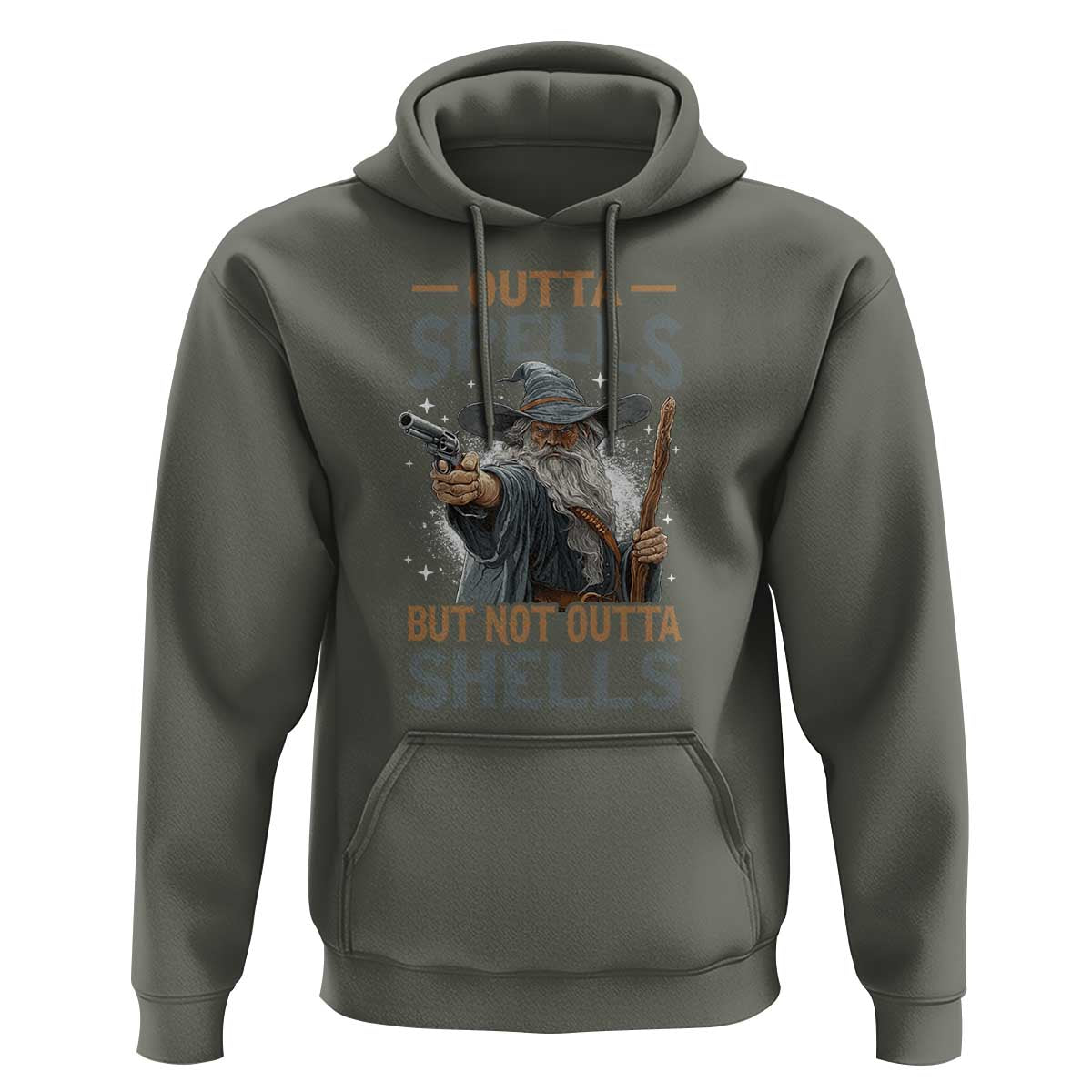 Outta Spells But Not Outta Shells Hoodie Funny Fantasy Meme - Wonder Print Shop