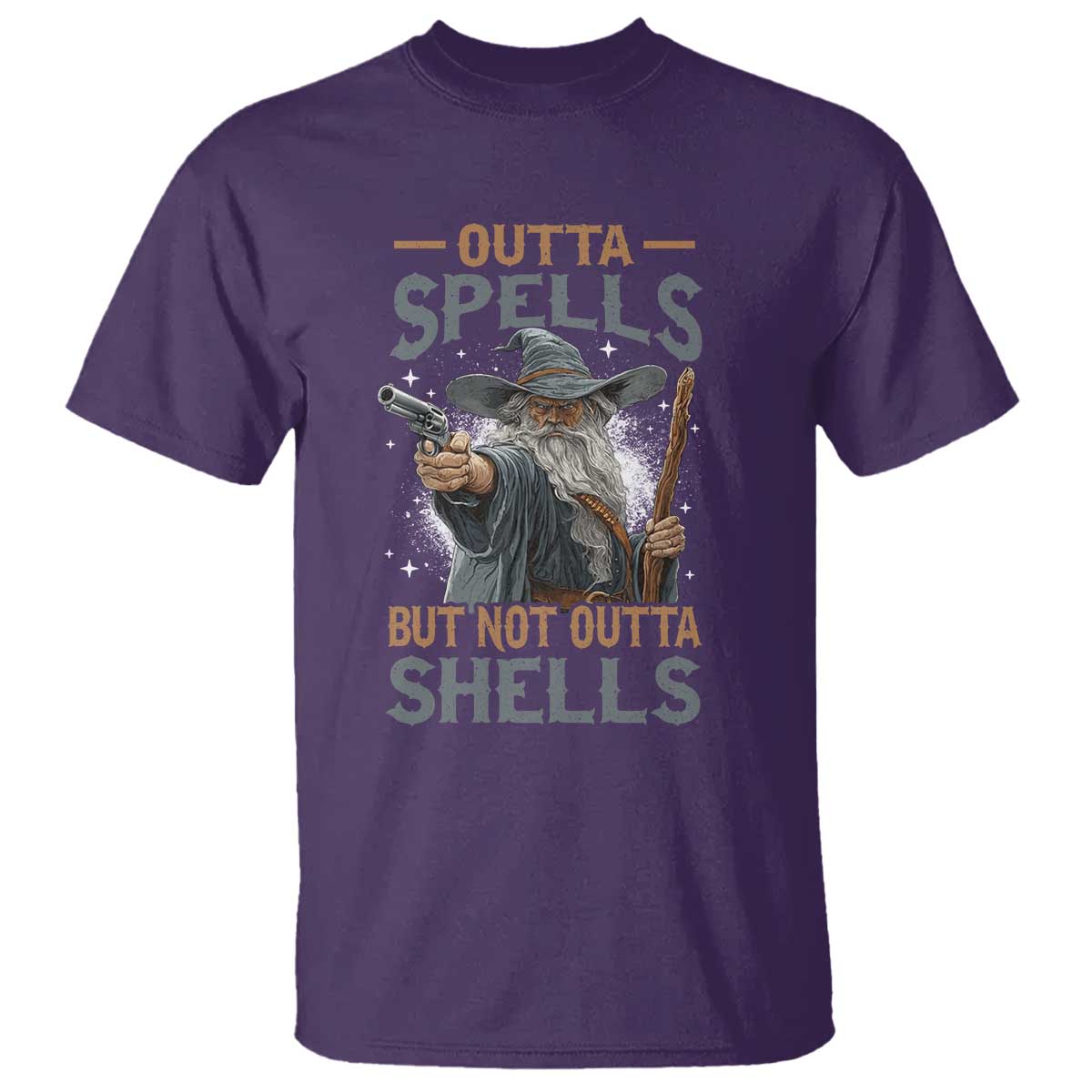 Outta Spells But Not Outta Shells T Shirt Funny Fantasy Meme - Wonder Print Shop