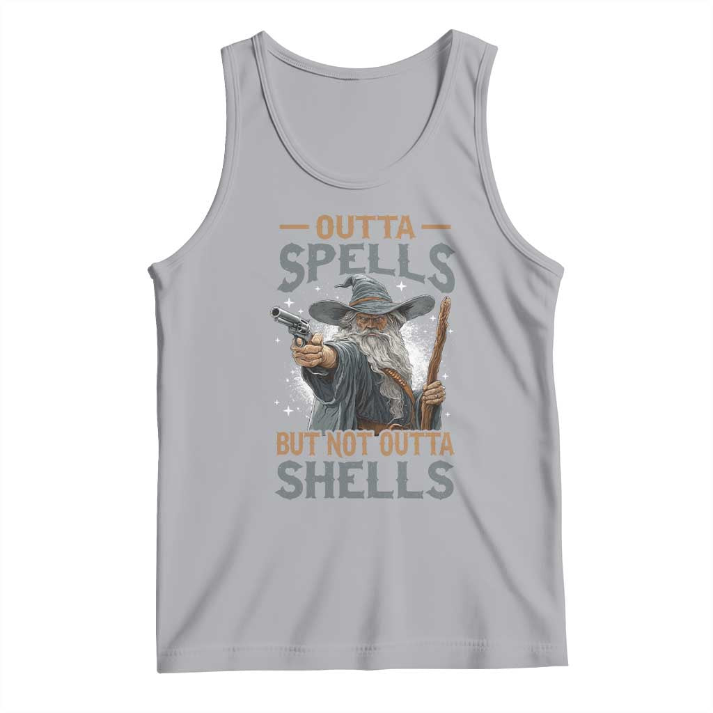 Outta Spells But Not Outta Shells Tank Top Funny Fantasy Meme - Wonder Print Shop