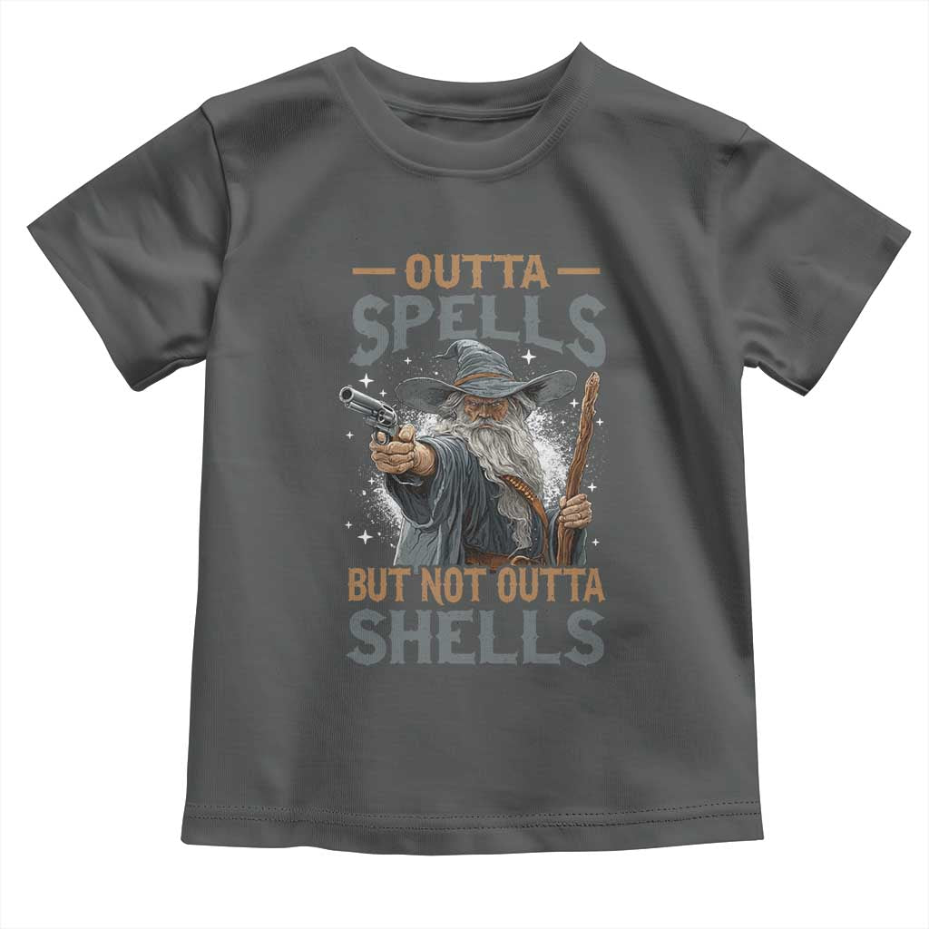 Outta Spells But Not Outta Shells Toddler T Shirt Funny Fantasy Meme - Wonder Print Shop