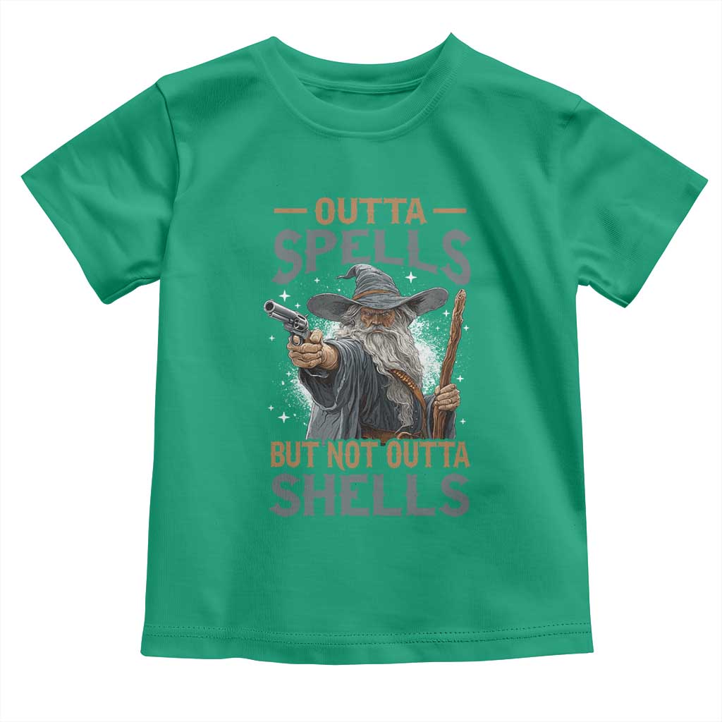 Outta Spells But Not Outta Shells Toddler T Shirt Funny Fantasy Meme - Wonder Print Shop