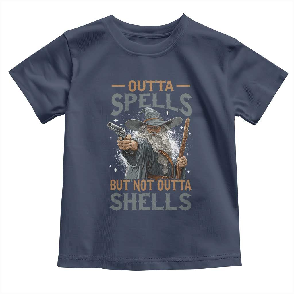 Outta Spells But Not Outta Shells Toddler T Shirt Funny Fantasy Meme - Wonder Print Shop