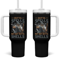 Outta Spells But Not Outta Shells Tumbler With Handle Funny Fantasy Meme - Wonder Print Shop