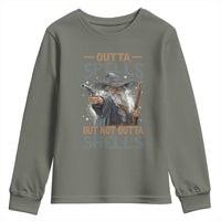 Outta Spells But Not Outta Shells Youth Sweatshirt Funny Fantasy Meme - Wonder Print Shop