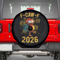 F Caw F 2026 Happy New Year Spare Tire Cover Funny Chicken Rooster - Wonder Print Shop