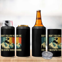 Funny Snowmobile 4 in 1 Can Cooler Tumbler Don't Follow Me I Do Stupid Things Winter Sport - Wonder Print Shop