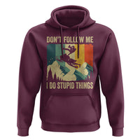 Funny Snowmobile Hoodie Don't Follow Me I Do Stupid Things Winter Sport - Wonder Print Shop