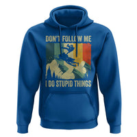 Funny Snowmobile Hoodie Don't Follow Me I Do Stupid Things Winter Sport - Wonder Print Shop