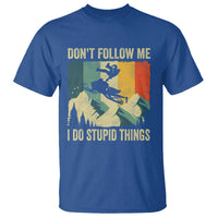 Funny Snowmobile T Shirt Don't Follow Me I Do Stupid Things Winter Sport - Wonder Print Shop