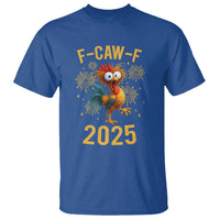 F Caw F 2025 Happy New Year 2026 T Shirt Funny Chicken Rooster - Wonder Print Shop