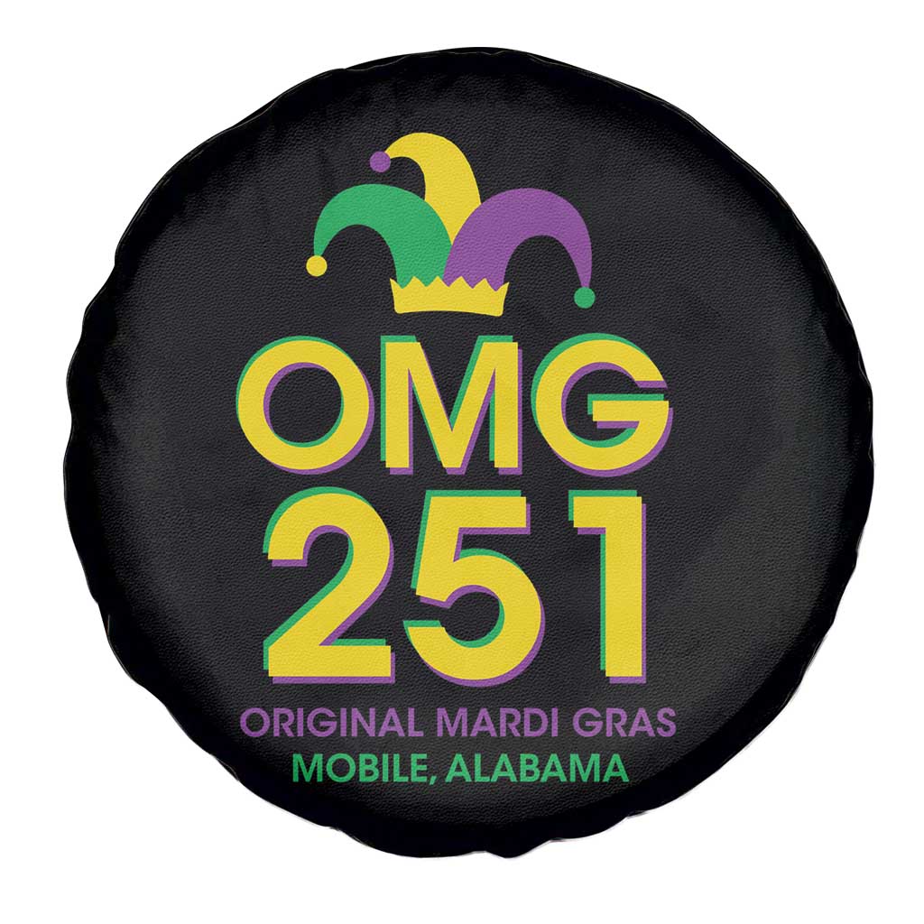 Funny Mardi Gras In Mobile Alabama Spare Tire Cover OMG 251 Original Mardi Gras Jester Hat