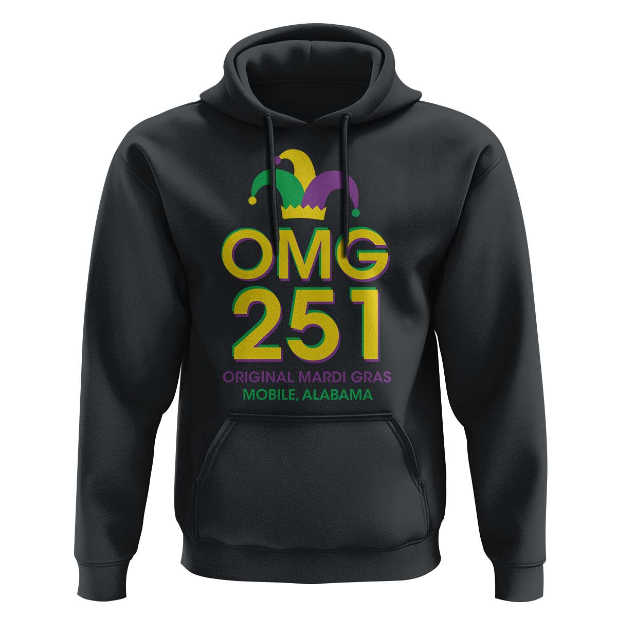 Funny Mardi Gras In Mobile Alabama Hoodie OMG 251 Original Mardi Gras Jester Hat