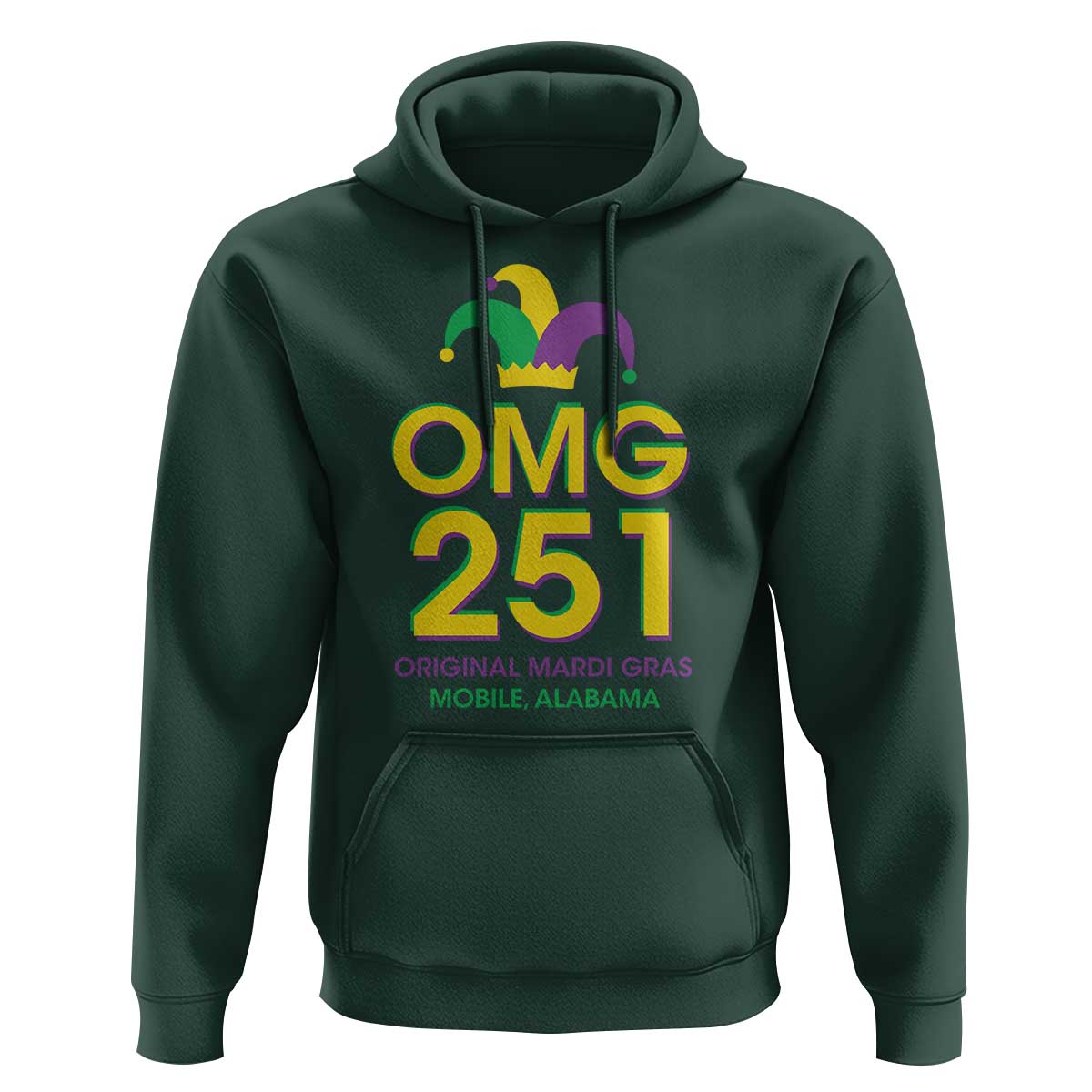 Funny Mardi Gras In Mobile Alabama Hoodie OMG 251 Original Mardi Gras Jester Hat