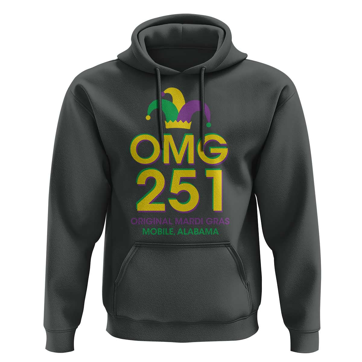 Funny Mardi Gras In Mobile Alabama Hoodie OMG 251 Original Mardi Gras Jester Hat