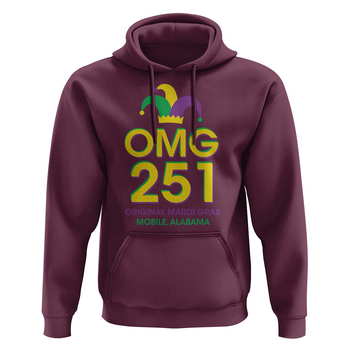 Funny Mardi Gras In Mobile Alabama Hoodie OMG 251 Original Mardi Gras Jester Hat