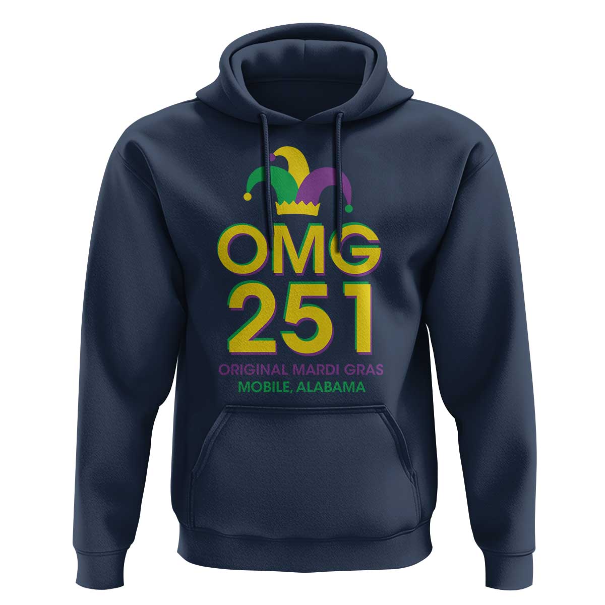 Funny Mardi Gras In Mobile Alabama Hoodie OMG 251 Original Mardi Gras Jester Hat