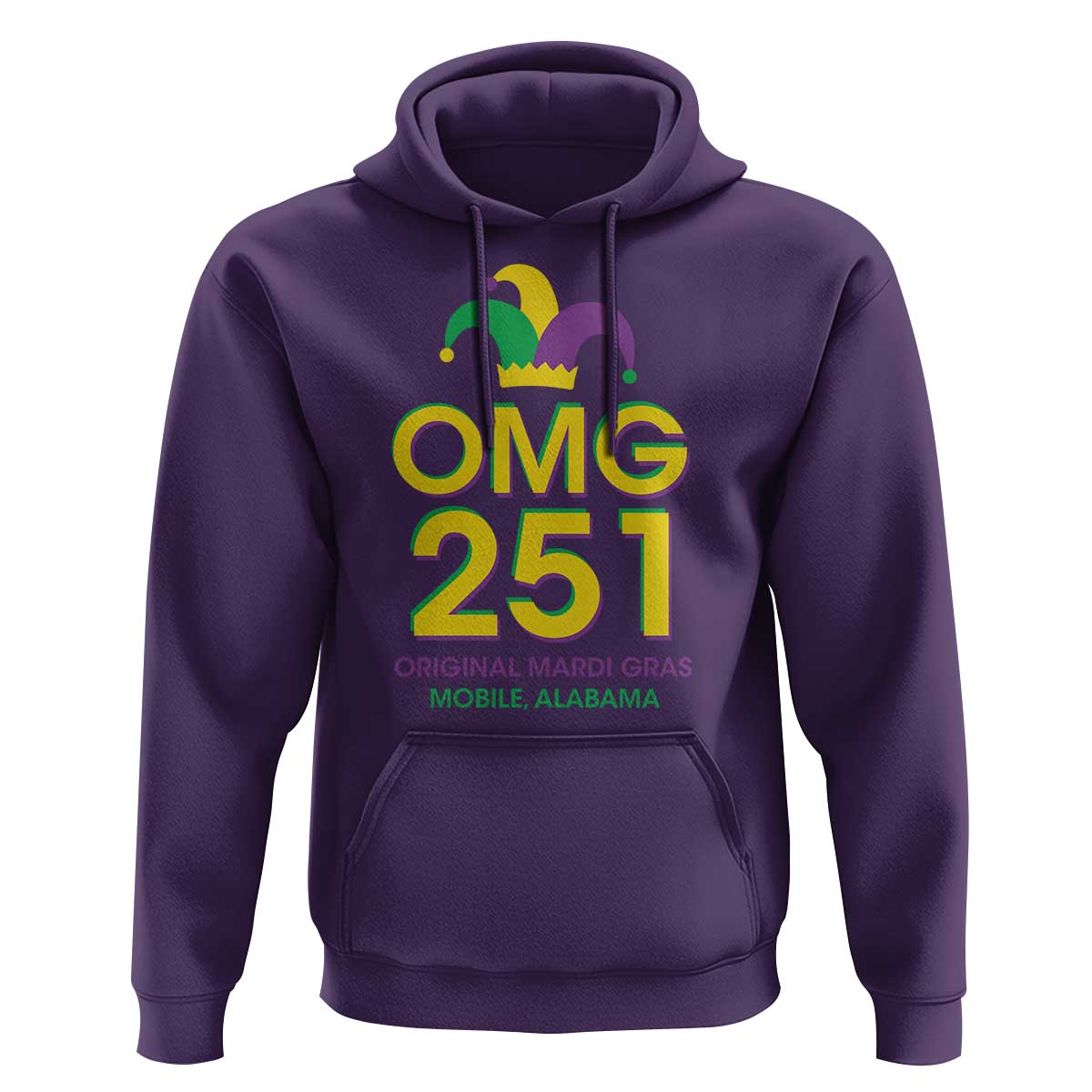 Funny Mardi Gras In Mobile Alabama Hoodie OMG 251 Original Mardi Gras Jester Hat