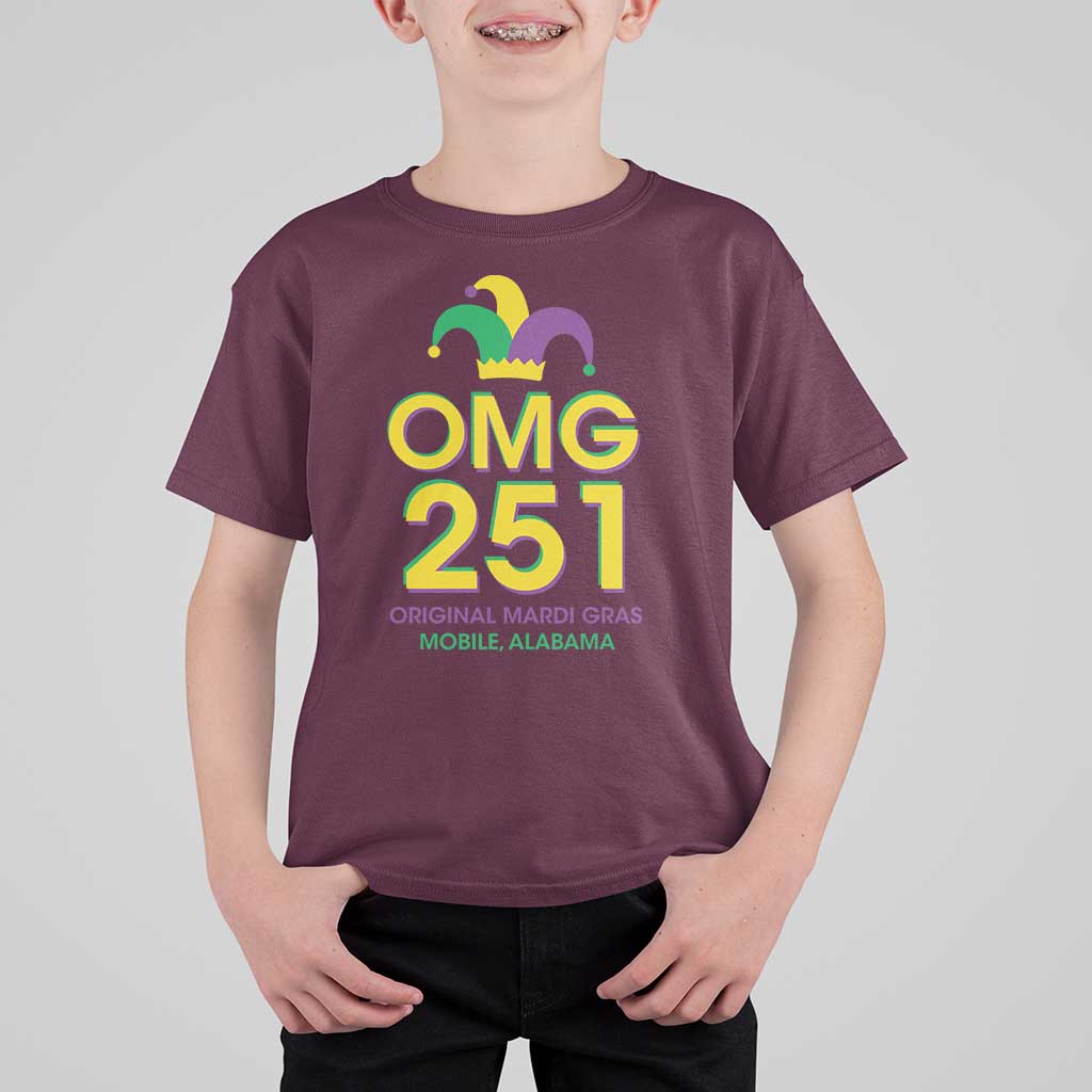 Funny Mardi Gras In Mobile Alabama T Shirt For Kid OMG 251 Original Mardi Gras Jester Hat