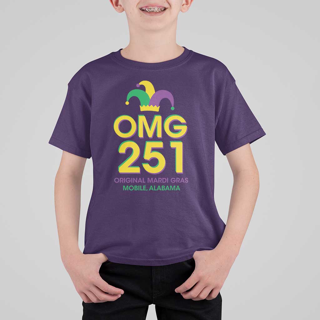 Funny Mardi Gras In Mobile Alabama T Shirt For Kid OMG 251 Original Mardi Gras Jester Hat