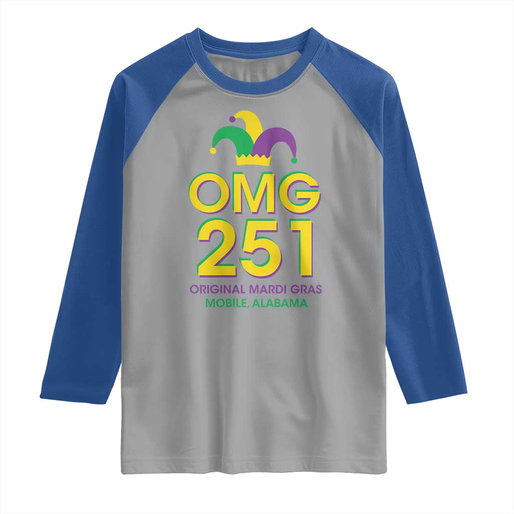 Funny Mardi Gras In Mobile Alabama Raglan Shirt OMG 251 Original Mardi Gras Jester Hat