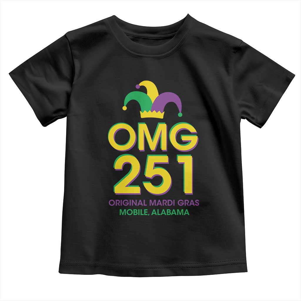 Funny Mardi Gras In Mobile Alabama Toddler T Shirt OMG 251 Original Mardi Gras Jester Hat