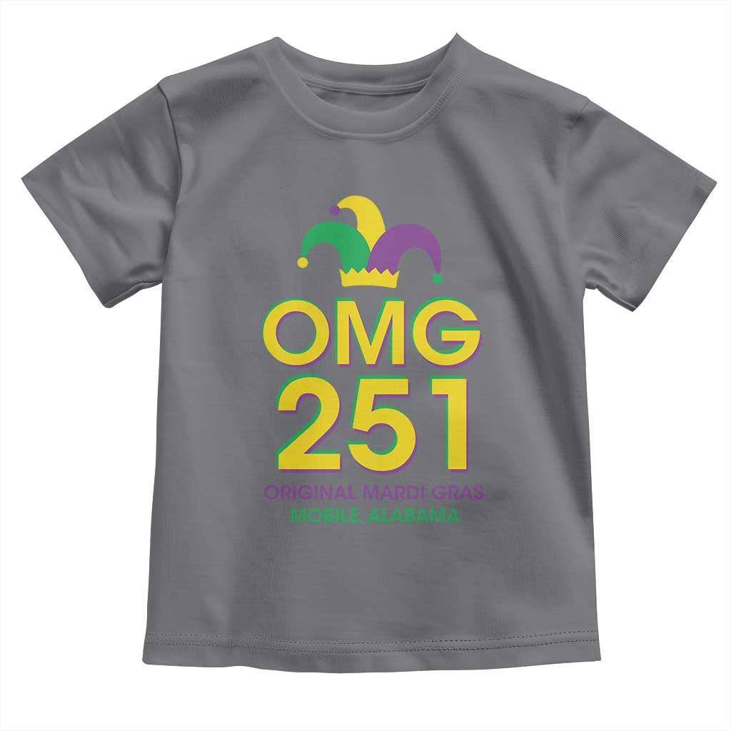Funny Mardi Gras In Mobile Alabama Toddler T Shirt OMG 251 Original Mardi Gras Jester Hat