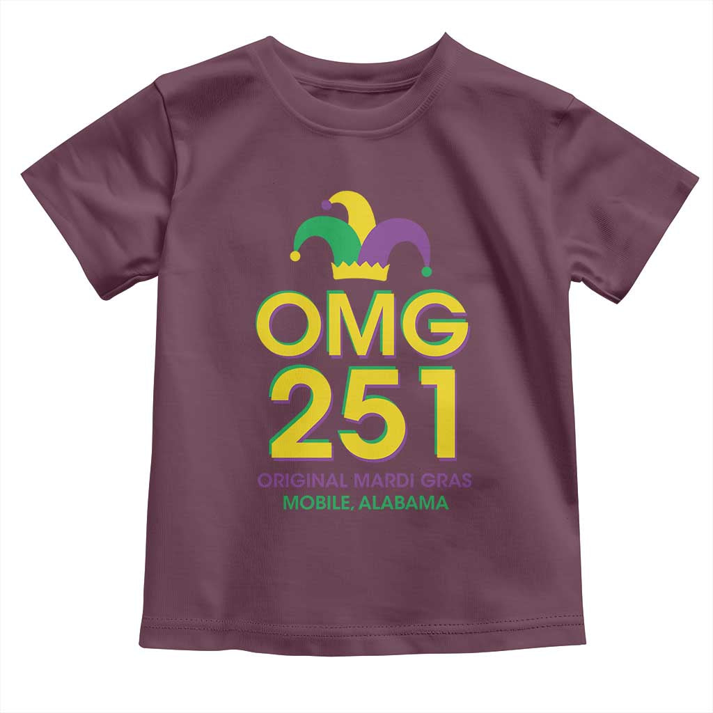 Funny Mardi Gras In Mobile Alabama Toddler T Shirt OMG 251 Original Mardi Gras Jester Hat