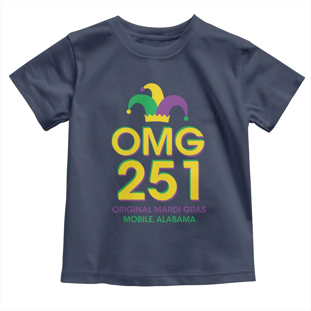 Funny Mardi Gras In Mobile Alabama Toddler T Shirt OMG 251 Original Mardi Gras Jester Hat