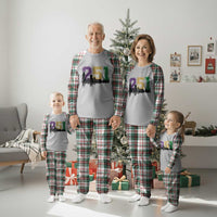 Funny Mardi Gras Mobile Alabama Plaid Pajama Set 251 Skyline Area Code Glitter Print