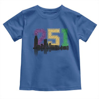 Funny Mardi Gras Mobile Alabama Toddler T Shirt 251 Skyline Area Code Glitter Print