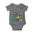 Funny Mardi Gras Mobile Alabama 251 Baby Onesie Skyline Area Code Glitter Print