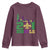 Funny Mardi Gras Mobile Alabama 251 Youth Sweatshirt Skyline Area Code Glitter Print