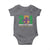 Funny Mardi Gras Mobile Alabama 251 Baby Onesie Where It All Started Area Code Glitter Print