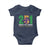 Funny Mardi Gras Mobile Alabama 251 Baby Onesie Where It All Started Area Code Glitter Print