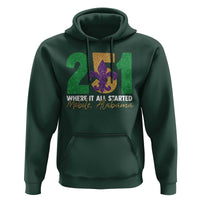 Funny Mardi Gras Mobile Alabama 251 Hoodie Where It All Started Area Code Glitter Print