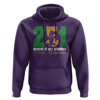 Funny Mardi Gras Mobile Alabama 251 Hoodie Where It All Started Area Code Glitter Print