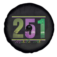 Funny Mardi Gras In Mobile Alabama 251 Spare Tire Cover Skyline Area Code