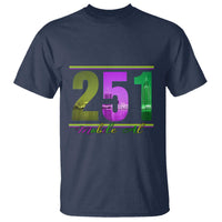 Funny Mardi Gras In Mobile Alabama 251 T Shirt Skyline Area Code