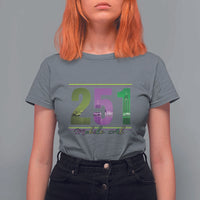 Funny Mardi Gras In Mobile Alabama 251 T Shirt For Women Skyline Area Code