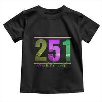 Funny Mardi Gras In Mobile Alabama 251 Toddler T Shirt Skyline Area Code