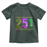 Funny Mardi Gras In Mobile Alabama 251 Toddler T Shirt Skyline Area Code