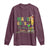 Funny Mardi Gras Drinking Team Long Sleeve Shirt Cocktails Wine Crawfish Beads Glitter Print